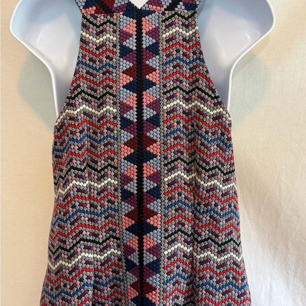 C-127 BCBG MaxAzria Colorful Woven Sleeveless MIDI Dress Size M - Picture 9 of 12